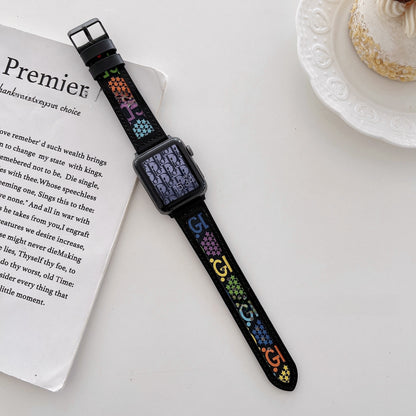 Knitted GD Hollow Leather Band Watch – Fits with Apple Models (38/40/41mm, 42/44/45/49mm, 22mm)