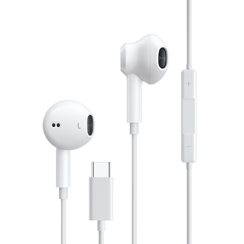 USB Type C Earphones – Wired In-Ear Headset with Mic & Controls