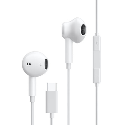 USB Type C Earphones – Wired In-Ear Headset with Mic & Controls