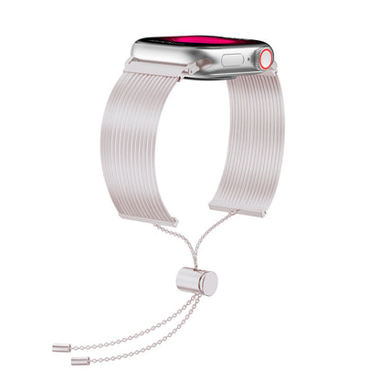 Elegant tassel chain bracelet band in stainless steel