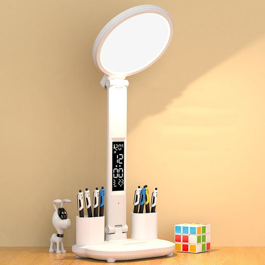 Foldable desk lamp with rechargeable battery