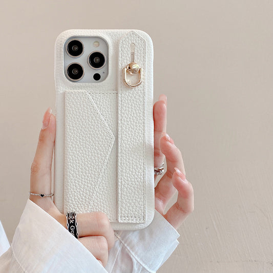iPhone wallet case with leather card holder