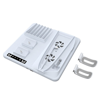 Close-up of dual controller charging ports with LED indicator lights