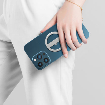 Rotating zinc alloy phone kickstand with vertical and horizontal support