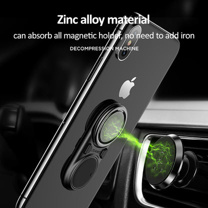 Person fidgeting with spinner grip during phone use