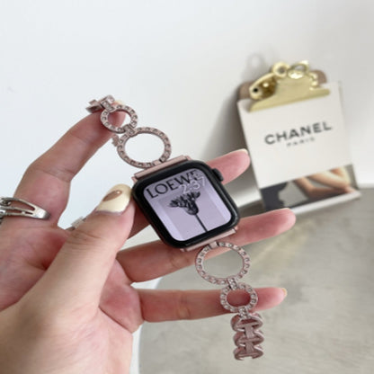 Lightweight metal strap skeleton chain for Apple Watch