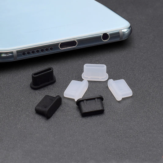 Silicone tongue-style Type-C dust plug for smartphones and laptops