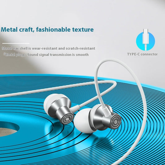 USB Type-C stereo wired earphones with in-ear design