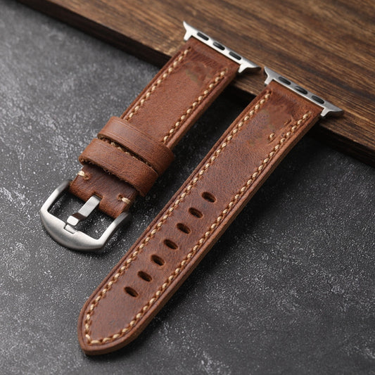 Handcrafted vintage leather watch strap made from premium cowhide