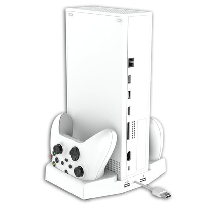 Full contents of Xbox Series S cooling pad box including base and accessories